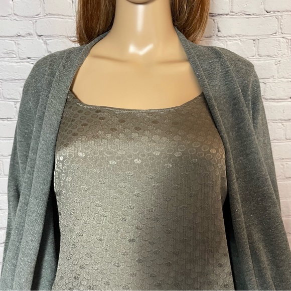 Elementz Grey Cardigan With Attached Tank Top Size M - Picture 4 of 15